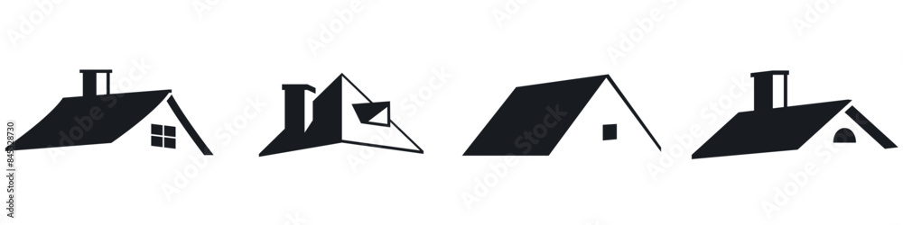 House Roof icon vector set. Roof illustration sign collection. Housetop symbol. Carpet logo. House Roof icon vector set. Roof illustration sign collection. Housetop symbol. Carpet logo.
