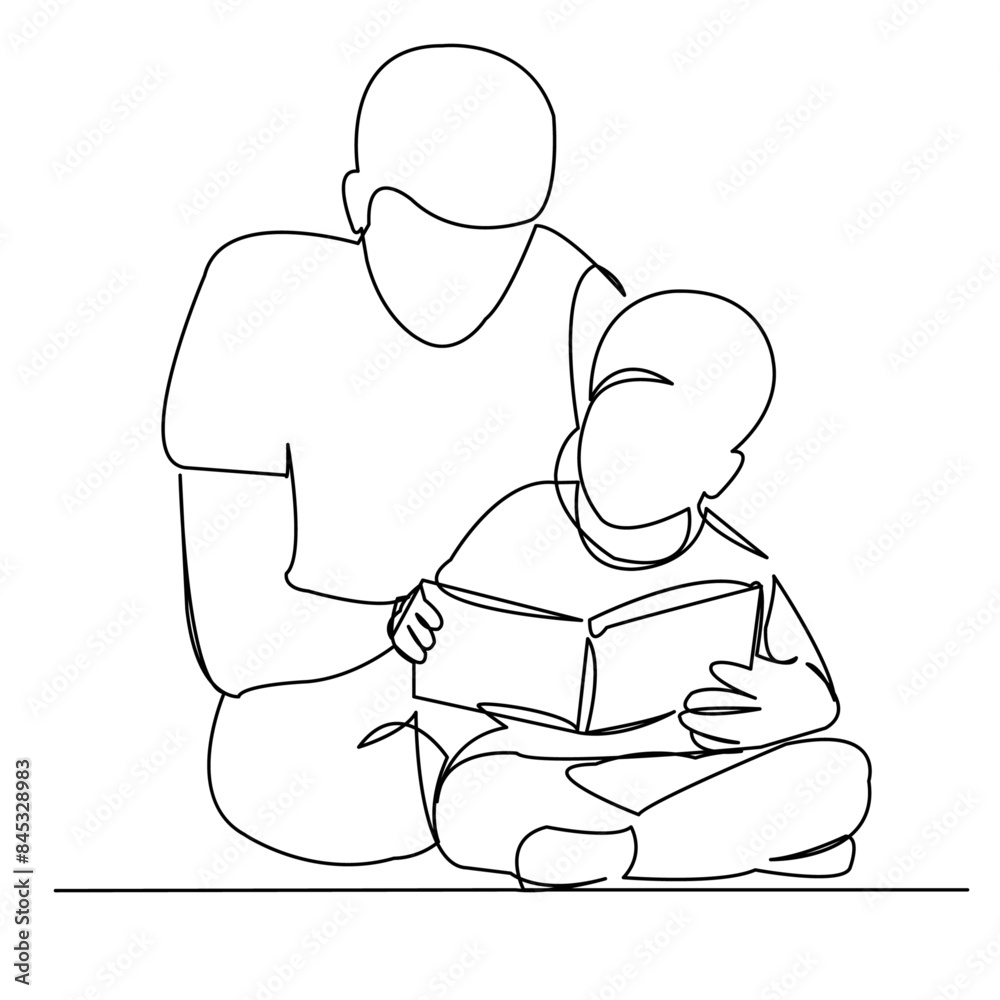 dad and son read a book dad and son read a book