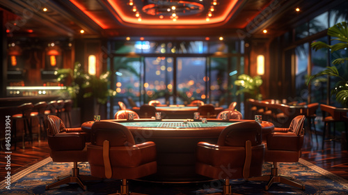blackjack table in casino