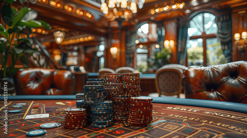 blackjack table in casino