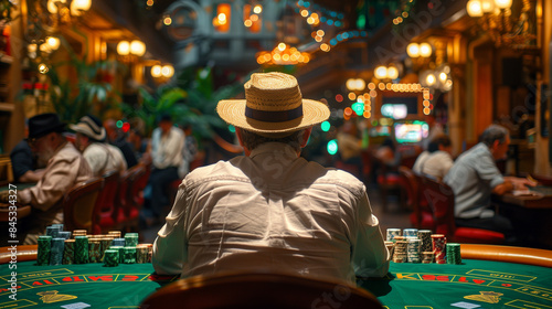 man gambling in a casino