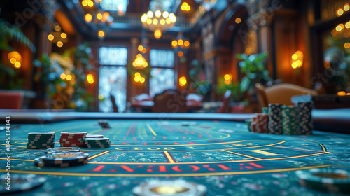 blackjack table in casino