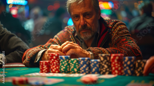 man gambling in a casino