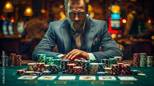man gambling in a casino