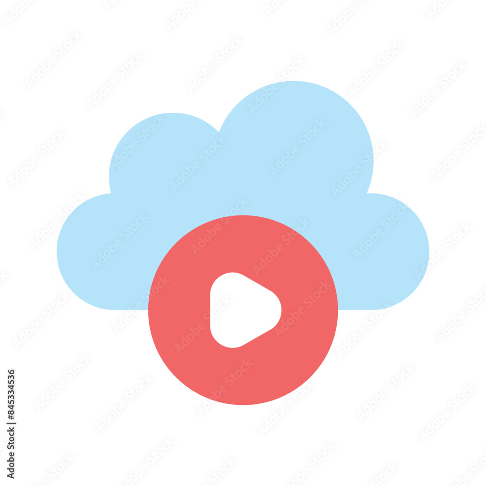 Beautifully designed icon of cloud video, ready to use and download Beautifully designed icon of cloud video, ready to use and download