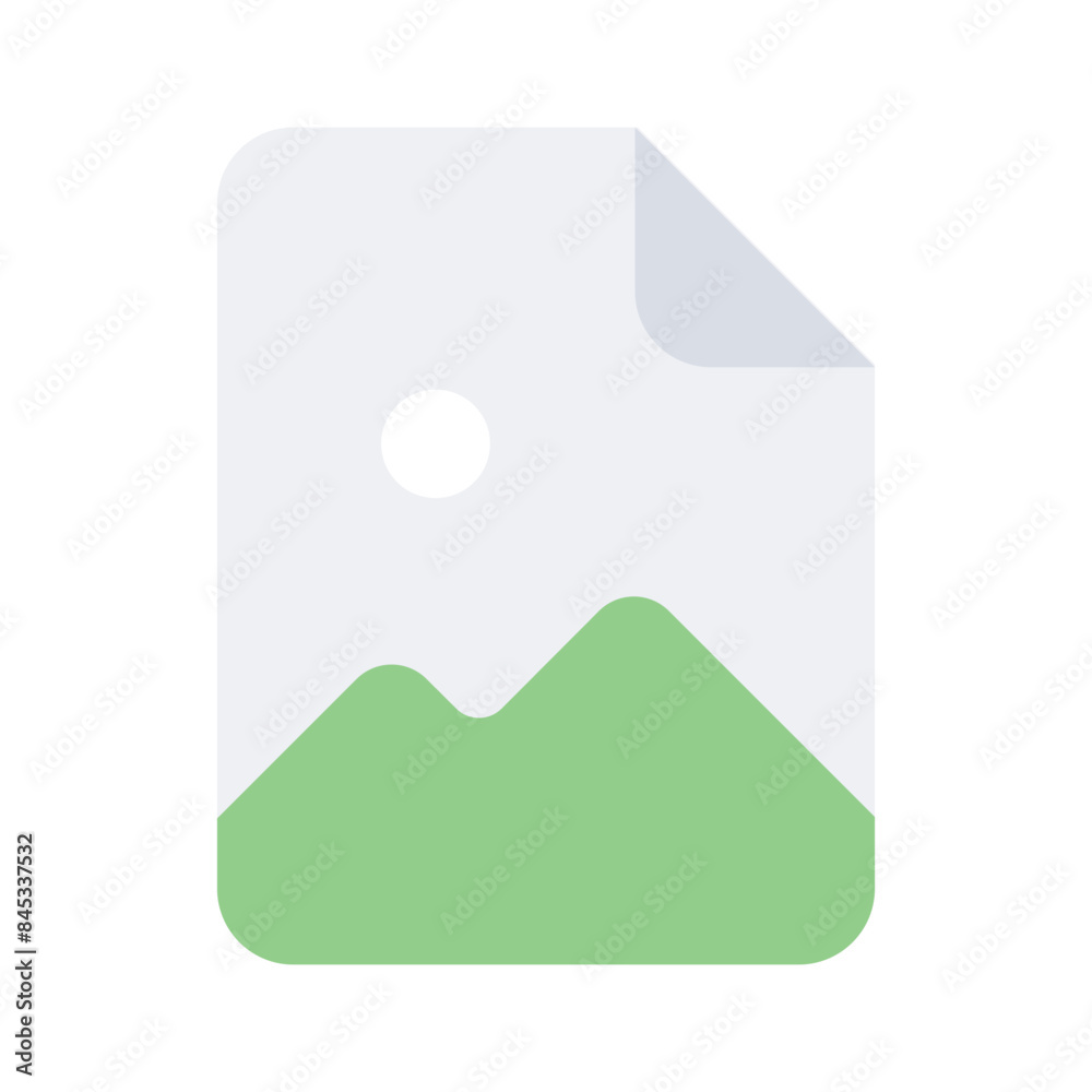 A captivating icon of photo file, mountains with sun A captivating icon of photo file, mountains with sun