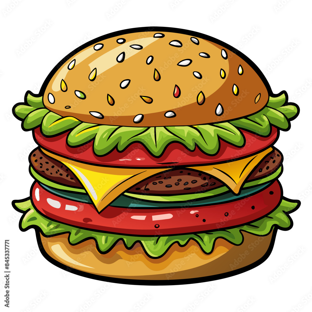 Burger food vector illustration Burger food vector illustration