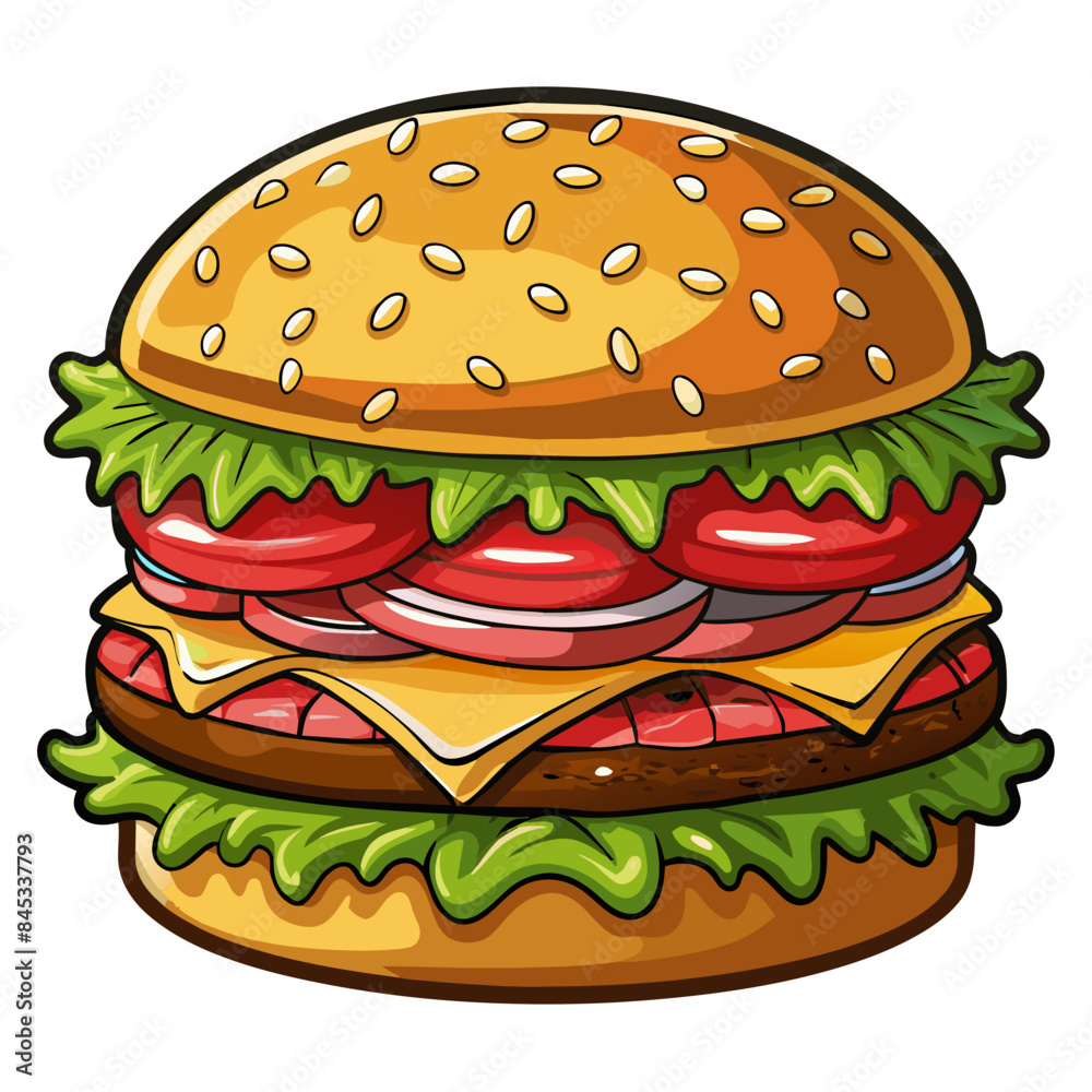 Burger food vector illustration Burger food vector illustration