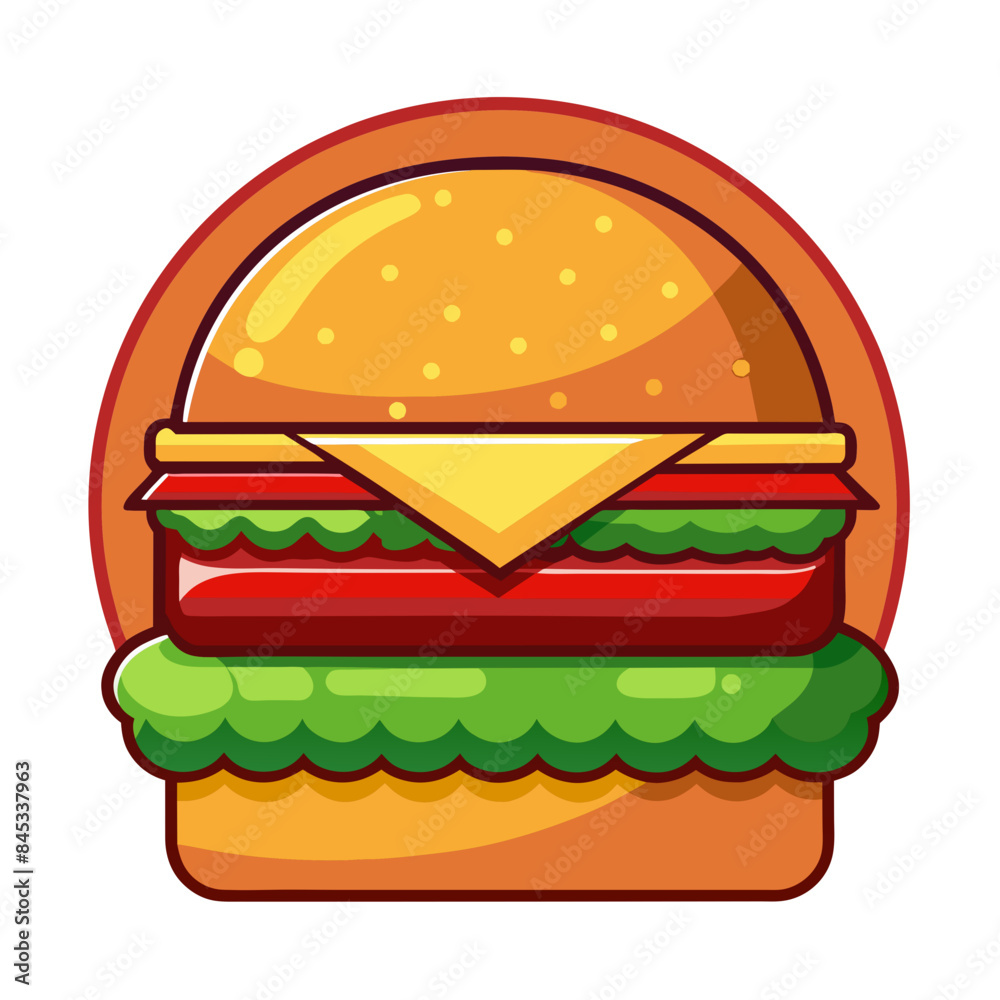 Burger food vector illustration