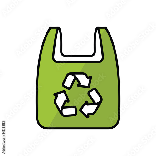 Recycled Plastic Bag vector icon