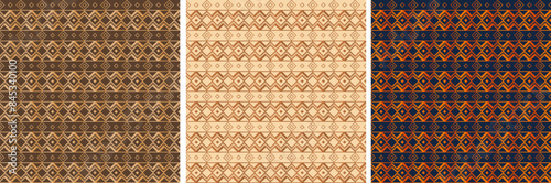 Pattern Fabric Geometric Pixel Style