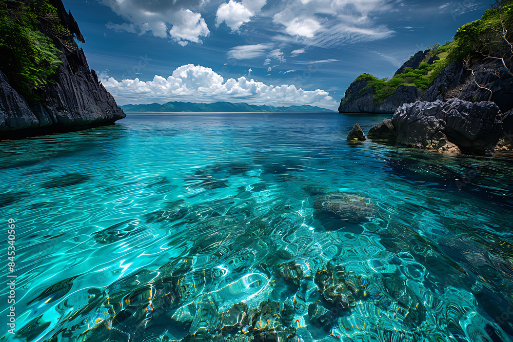 Fototapeta premium tropical landscape with sea view