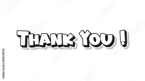 3D Thank you Greeting card poster 