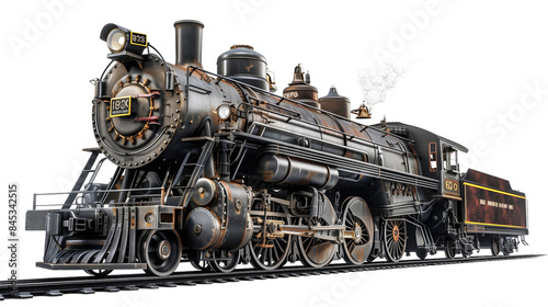Locomotive on a transparent background