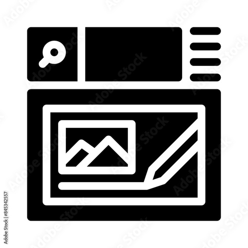 blogging glyph icon