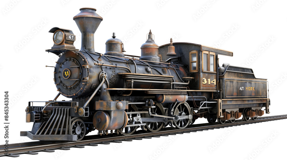 Locomotive on a transparent background Locomotive on a transparent background