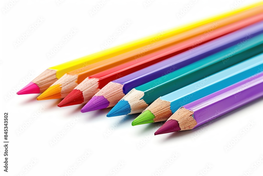 Professional pastel stationery, isolated on a white background, no shadow, vibrant and detailed, perfect for office or school use Professional pastel stationery, isolated on a white background, no shadow, vibrant and detailed, perfect for office or school use