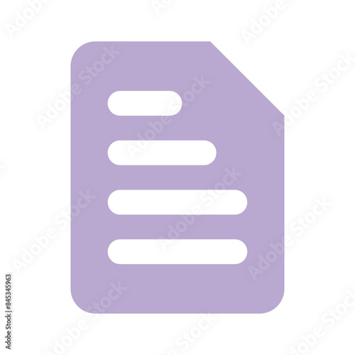 Well designed vector icon of document in modern and trendy style
