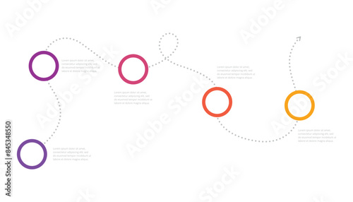 Timeline roadmap infographic with five steps