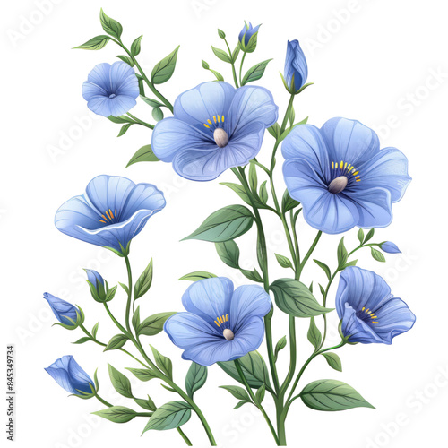 Forget me not isolated on transparent background.