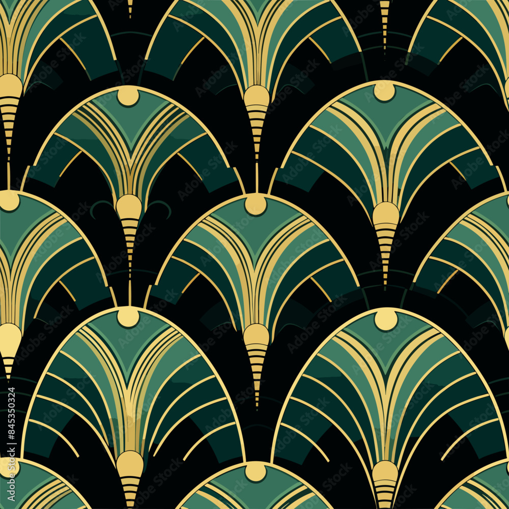 Art Deco Pattern - various colors geometric pattern Art Deco Pattern - various colors geometric pattern