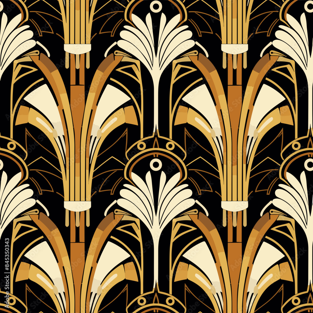 Art Deco Pattern - various colors geometric pattern