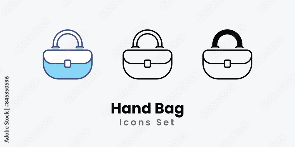Hand Bag icons vector set stock illustration. Hand Bag icons vector set stock illustration.