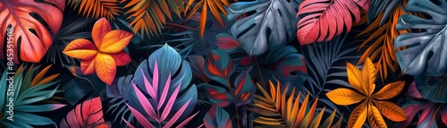 Botanical essence with detailed plants, vibrant colors, realistic illustration