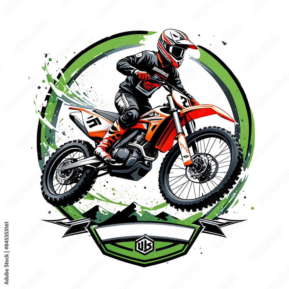 Motocross illustration for t-shirt design Motocross illustration for t-shirt design