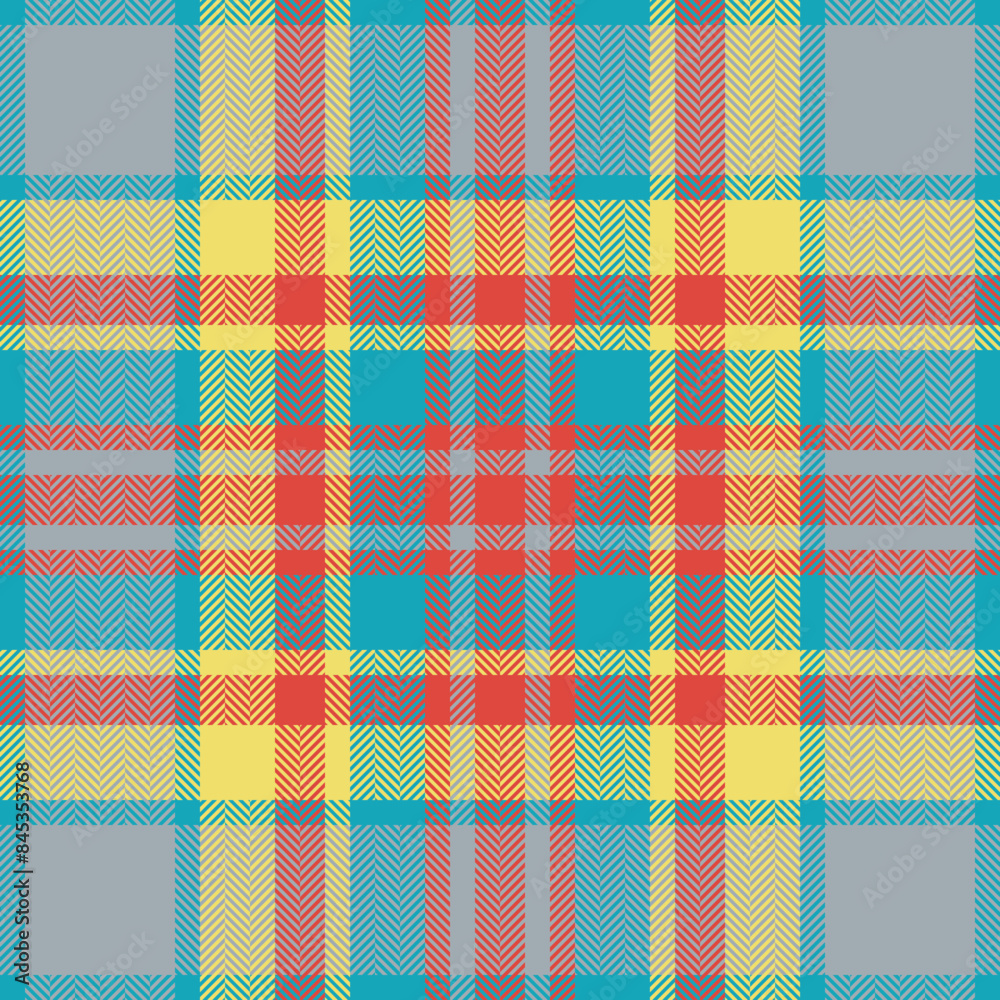 Plaid check pattern. Seamless fabric texture. Tartan textile print.