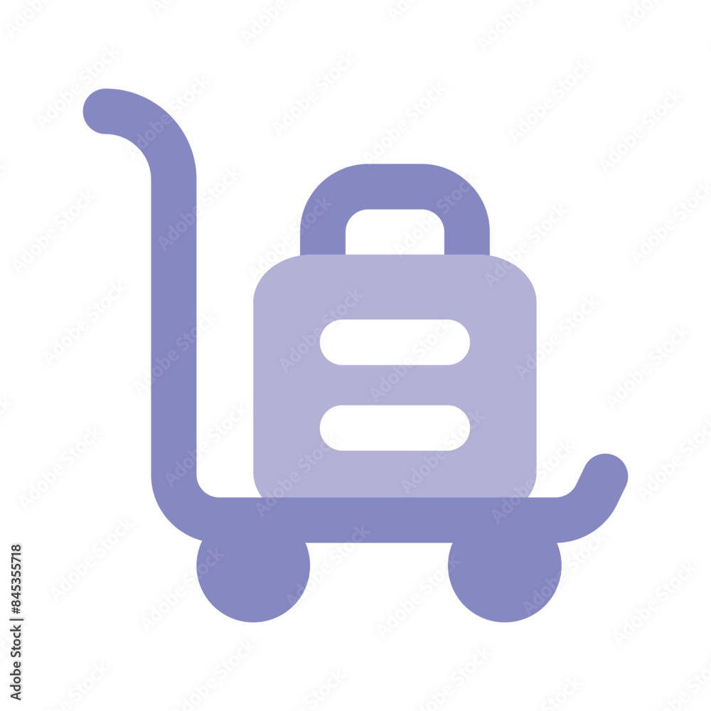 Luggage cart, parcel trolley vector design isolated on white background, dolly icon Luggage cart, parcel trolley vector design isolated on white background, dolly icon
