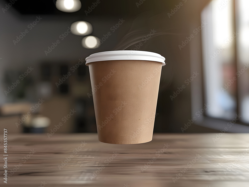 Levitating paper cup mockup Levitating paper cup mockup
