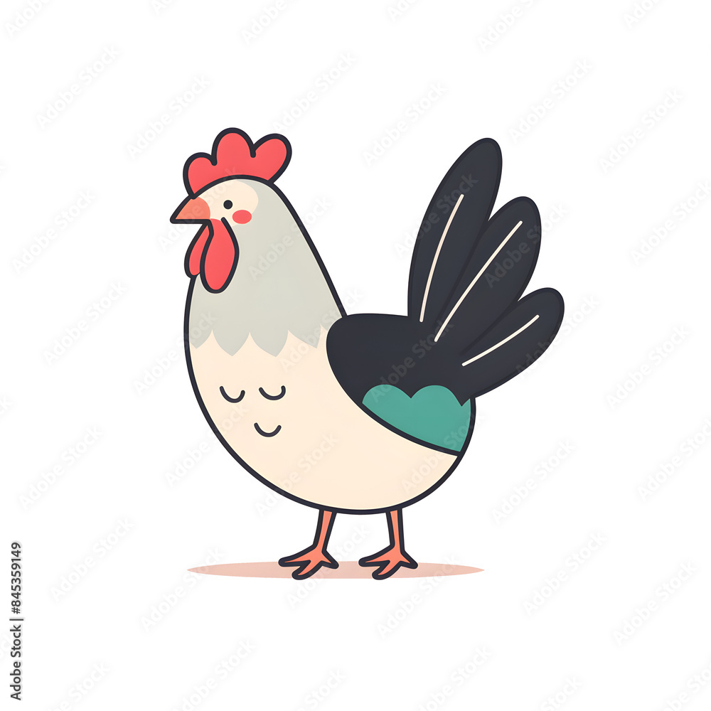 a cartoon of hen. a cartoon of hen.