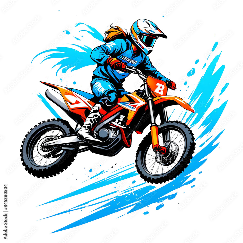 Motocross illustration for t-shirt design Motocross illustration for t-shirt design