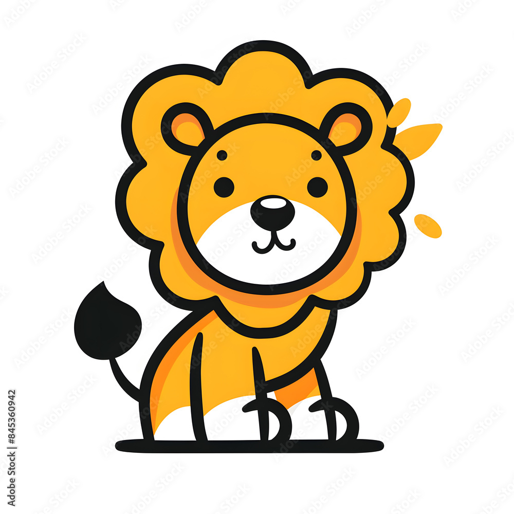 a cartoon of lion. a cartoon of lion.