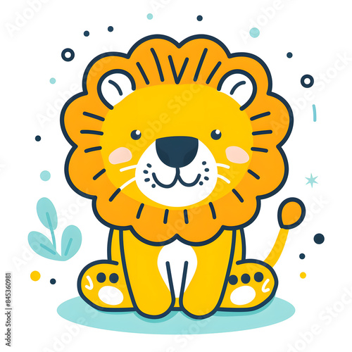 a cartoon of lion.