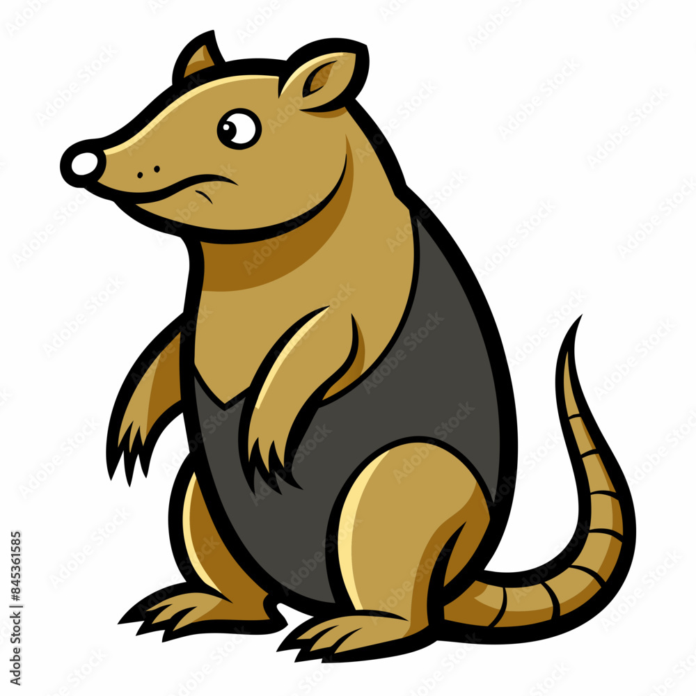 Obraz premium Mole different style vector illustration line art