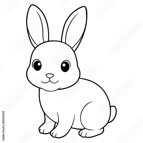Rabbit vector artwork and line art svg