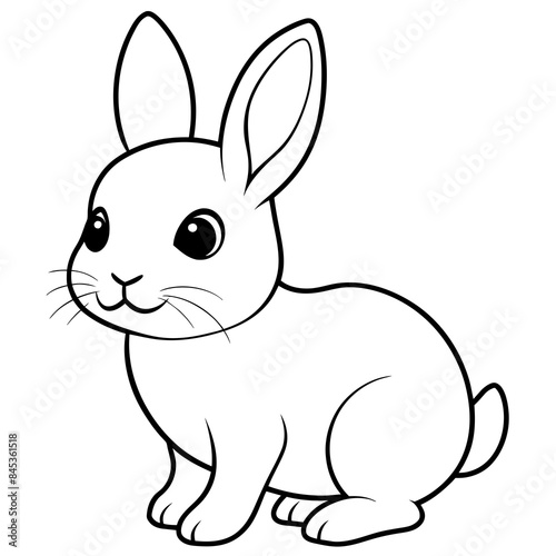 Rabbit vector artwork and line art svg