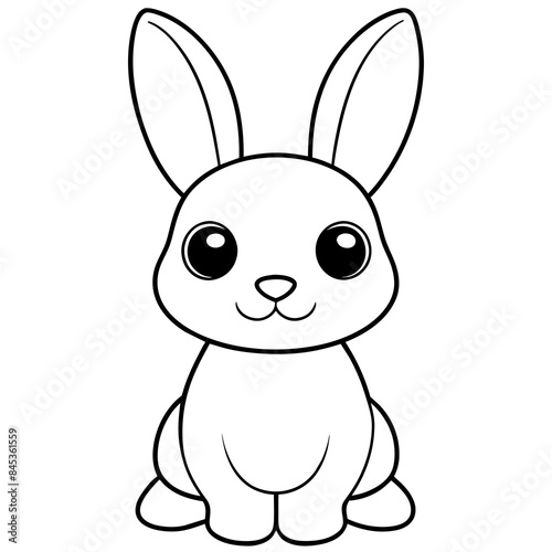 Rabbit vector artwork and line art svg