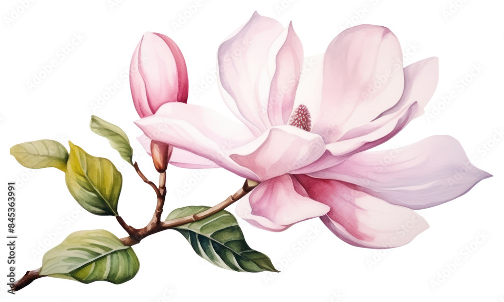 Naklejka premium PNG Blossom flower magnolia petal.