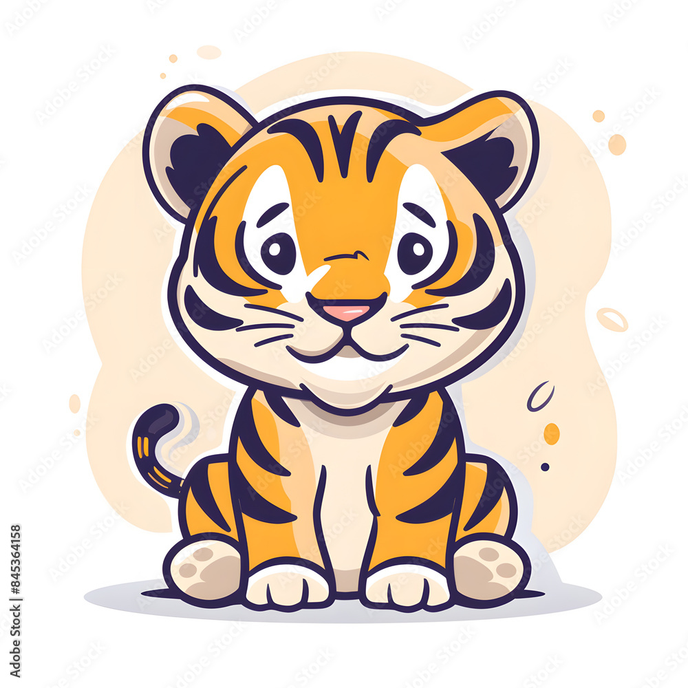 a cartoon of tiger.