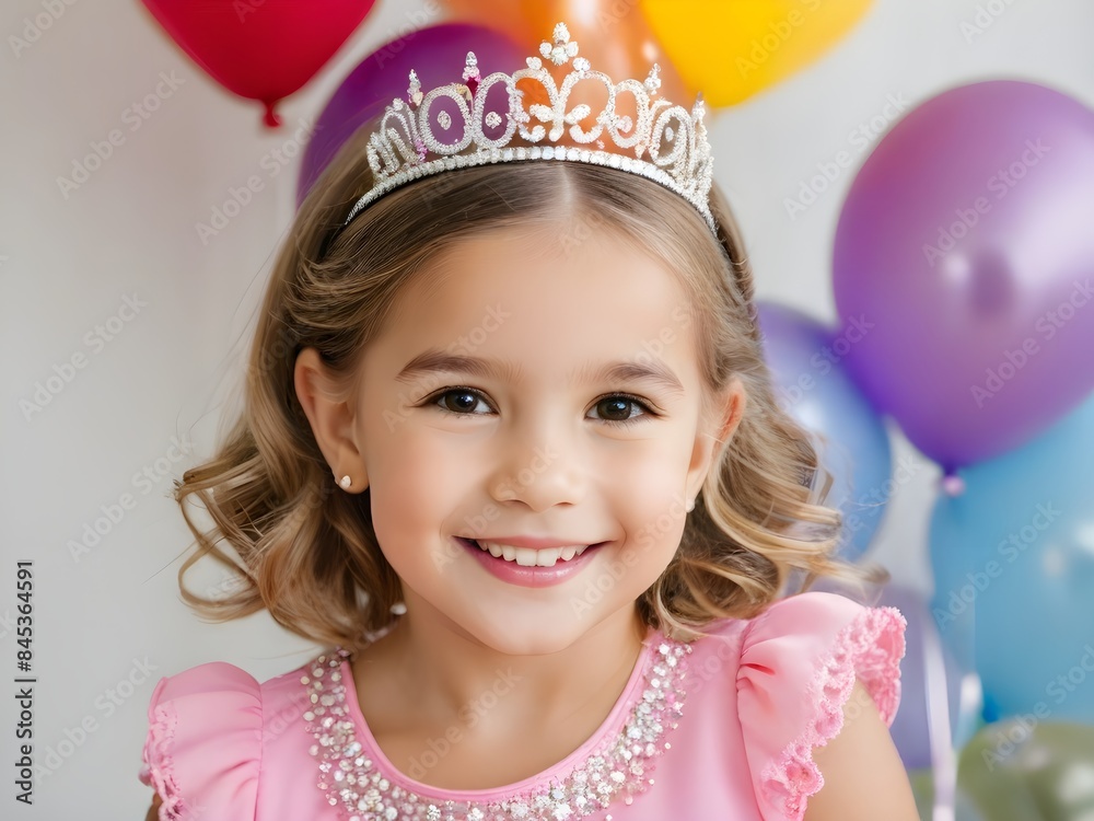 Cute Little Girl Wearing a Sparkling Tiara Cute Little Girl Wearing a Sparkling Tiara