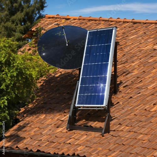 solar panels on the roof
