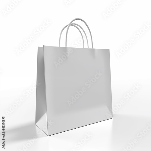white shopping bag isolated