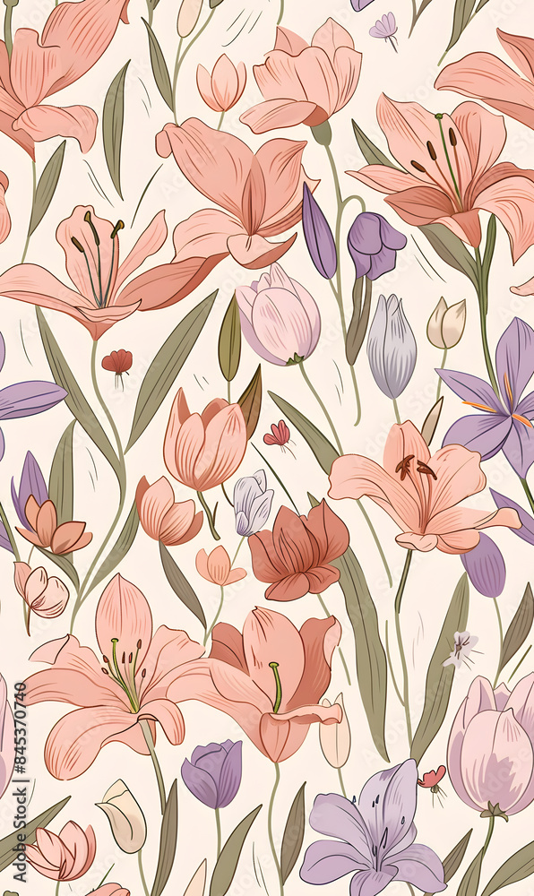 Seamless pattern of flower. Seamless pattern of flower.