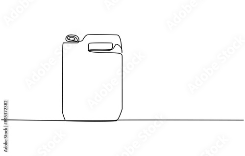 Gallon Of Milk Icon, Big Plastic Bottle ,Gallon continuous one line drawing vector illustration
