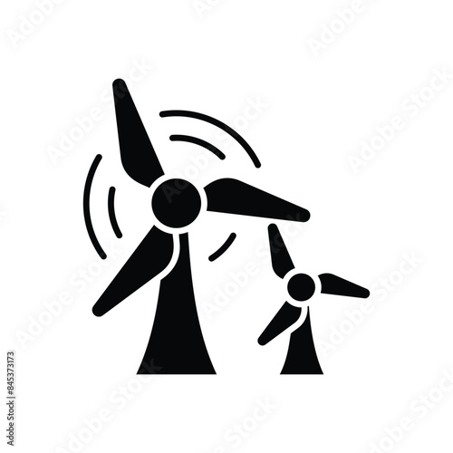 Wind Turbines vector icon