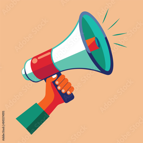 hand holding a megaphone
