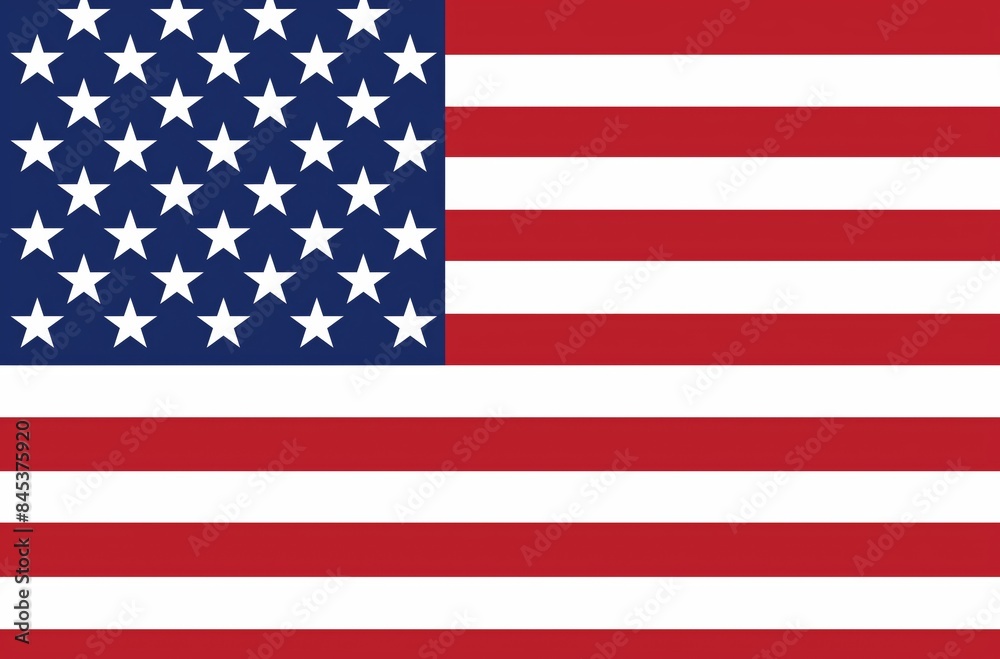 American flag with stars and stripes